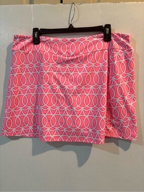 Lulu-B Pink Geometric Print Skort